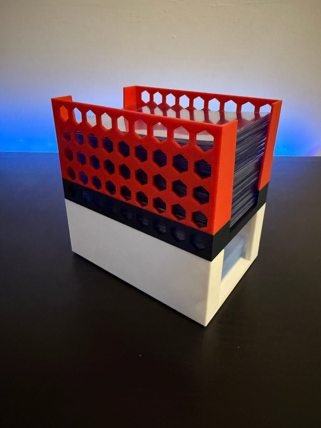 Submission Top Loader & Penny Sleeve Organizer - Card Saver 1 - Red & White w/ Black Stripe