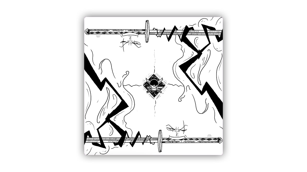 Triple-Blade Swordsman 2 Player Cloth Playmat