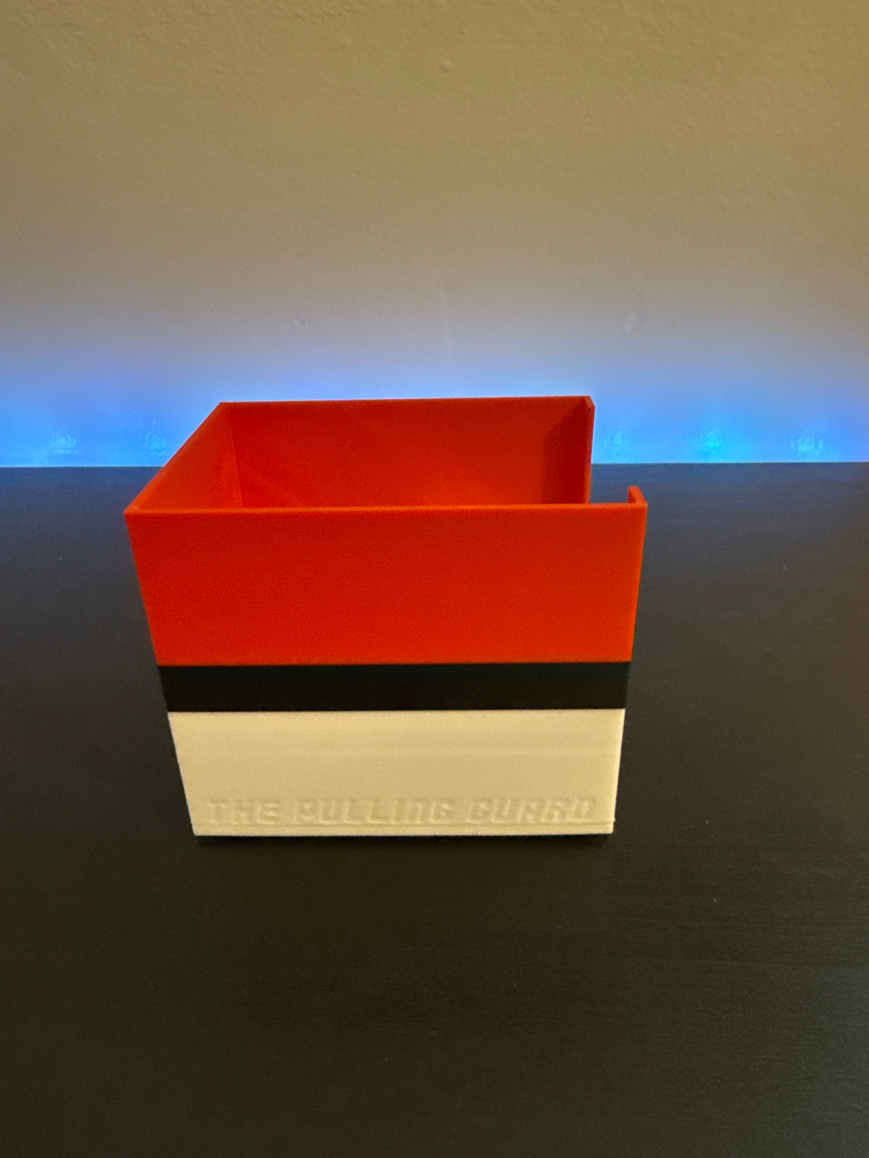 The Pulling Guard Junior - Penny Sleeve and Premium Top loader Dispenser & Organizer - Protect Your Pull! - Red & White with Black Stripe