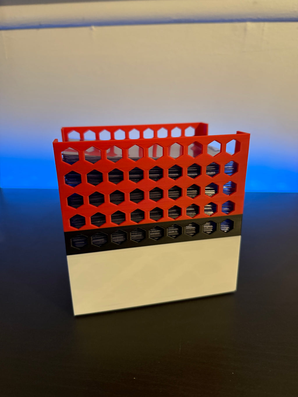 Submission Top Loader & Penny Sleeve Organizer - Card Saver 1 - Red & White w/ Black Stripe