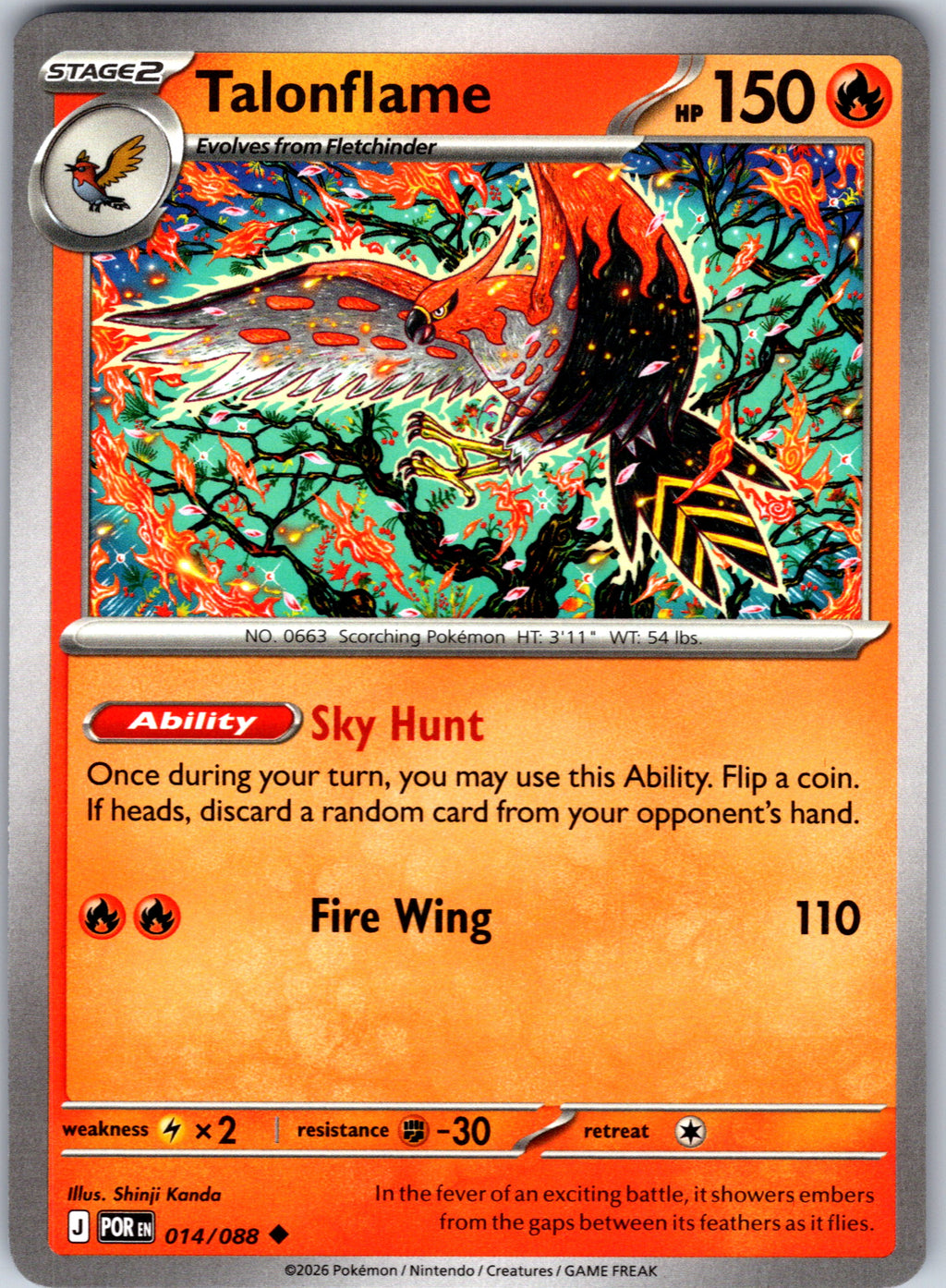 Talonflame #014/088 ME03: Perfect Order Uncommon