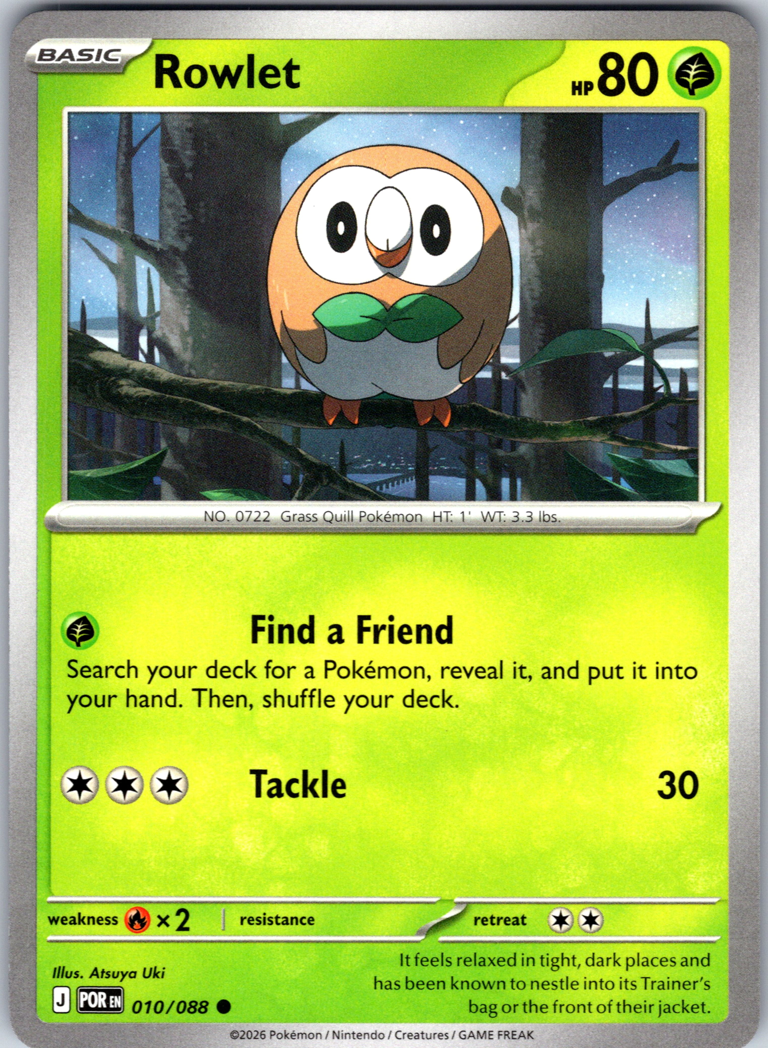 Rowlet #010/088 ME03: Perfect Order Common