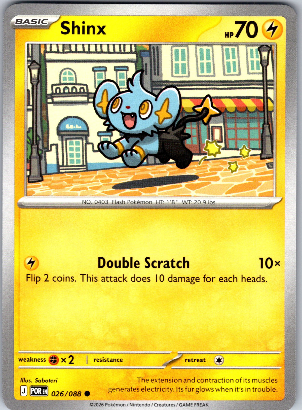Shinx #026/088 ME03: Perfect Order Common, Reverse Holo