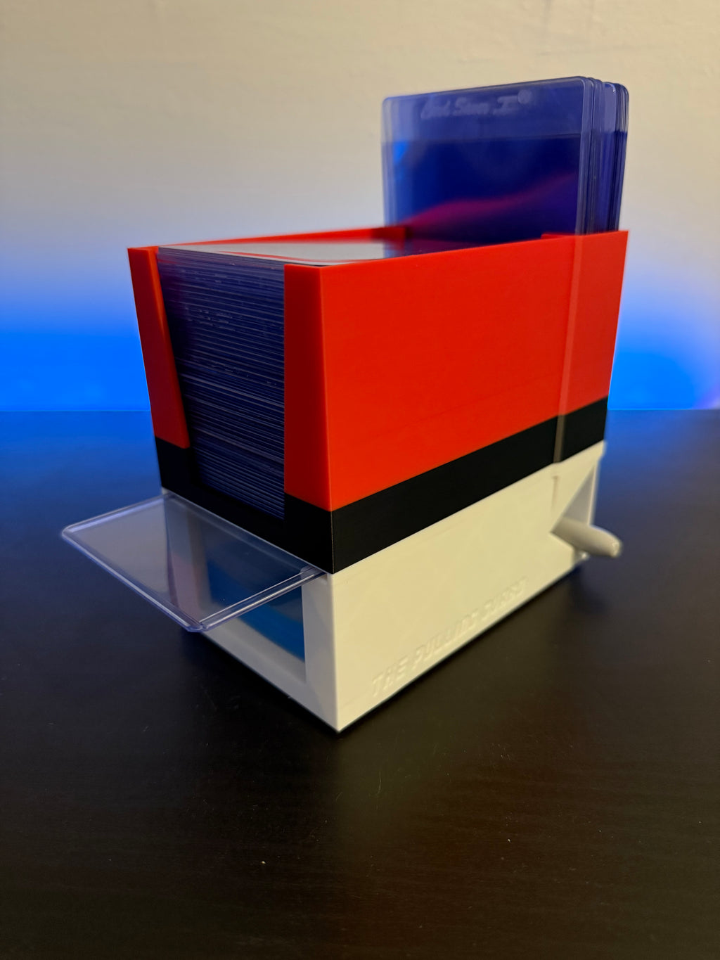 Submission Top Loader, Premium Top Loader, and Penny Sleeve Holder - Sharpie/Pen Holder - Perfect for holding PSA Submission & Card Saver 1 Top Loaders - Fits Team Bags, Magnetic Cases - Red & White with Black Stripe