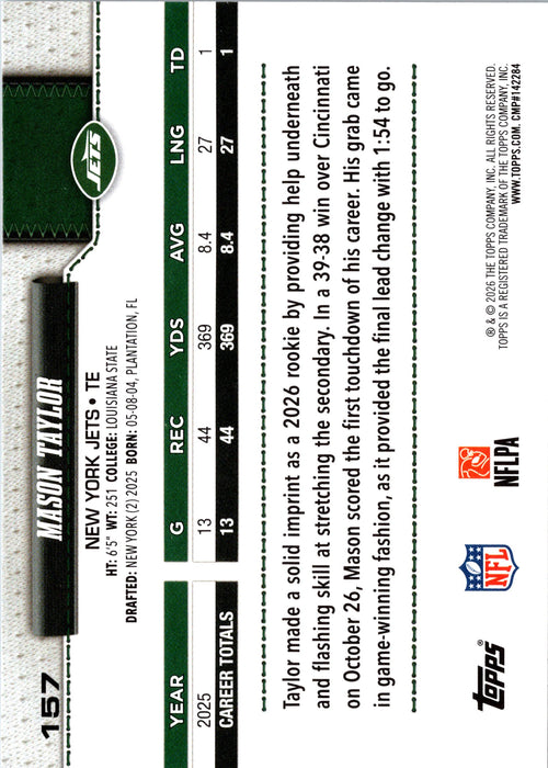 2026 Topps Flagship #157 Mason Taylor