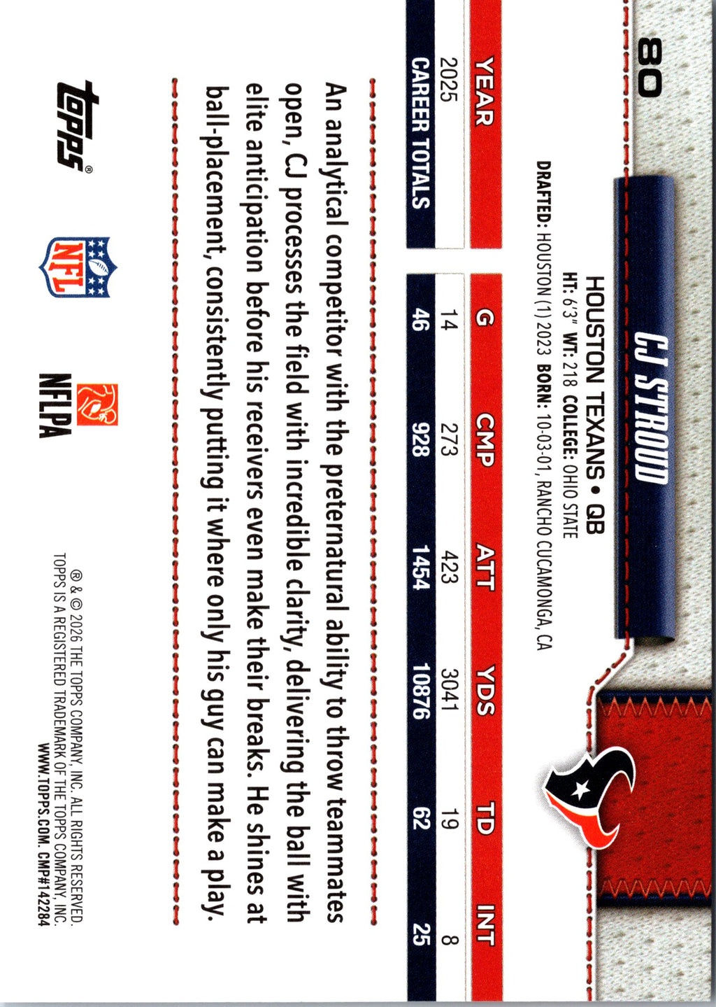2026 Topps Flagship #80 CJ Stroud Football