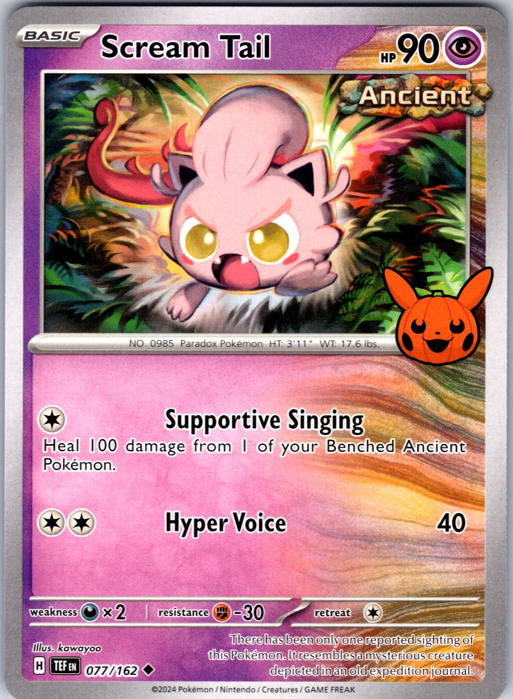 Trick or Trade BOOster Bundle 2024 #077/162 Scream Tail