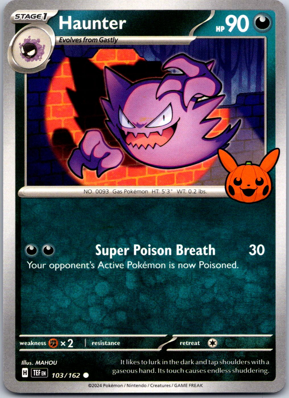 Trick or Trade BOOster Bundle 2024 #103/162 Haunter