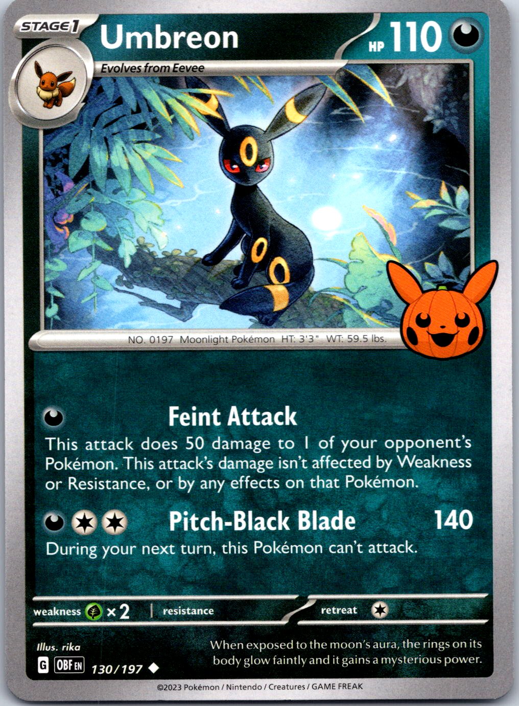 Trick or Trade BOOster Bundle 2024 #130/197 Umbreon