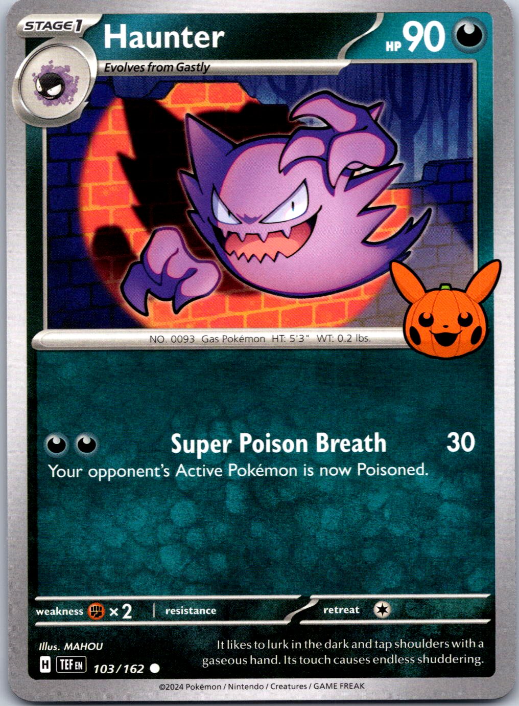 Trick or Trade BOOster Bundle 2024 #103/162 Haunter