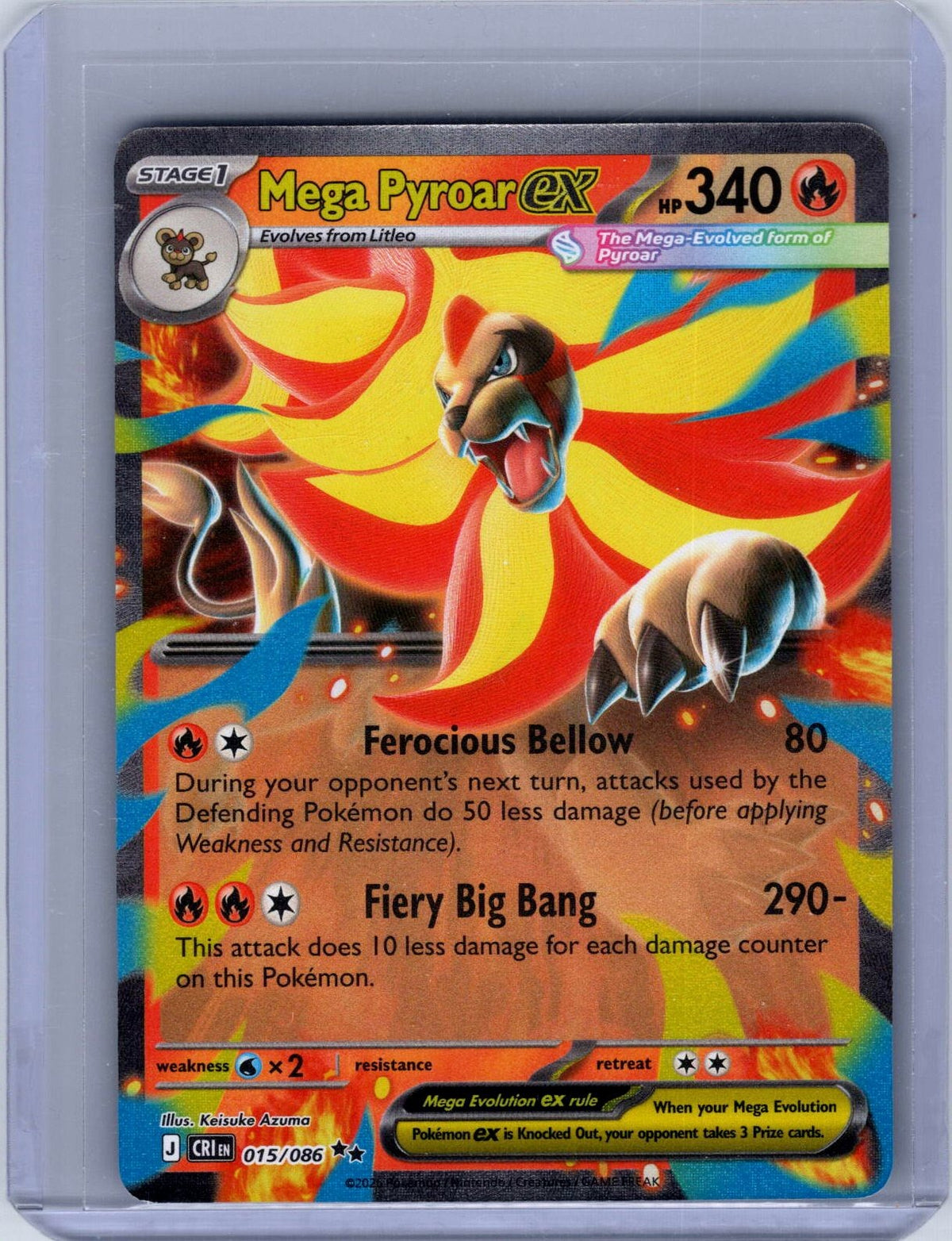 Mega Pyroar ex #015/086 ME04: Chaos Rising Holo