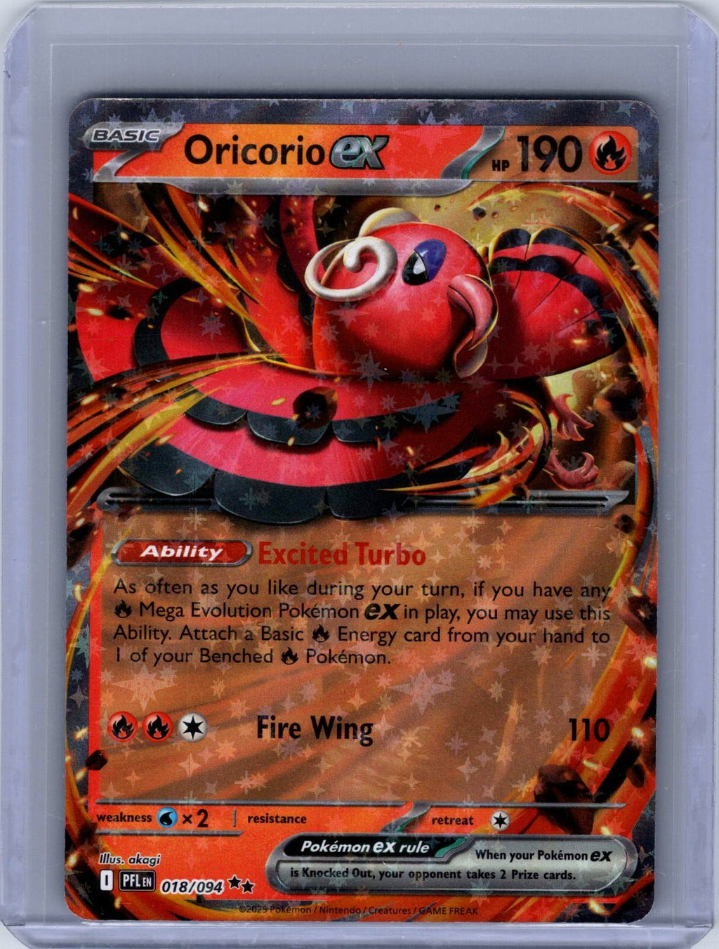 Oricorio ex #018/094 ME02: Phantasmal Flames Holo