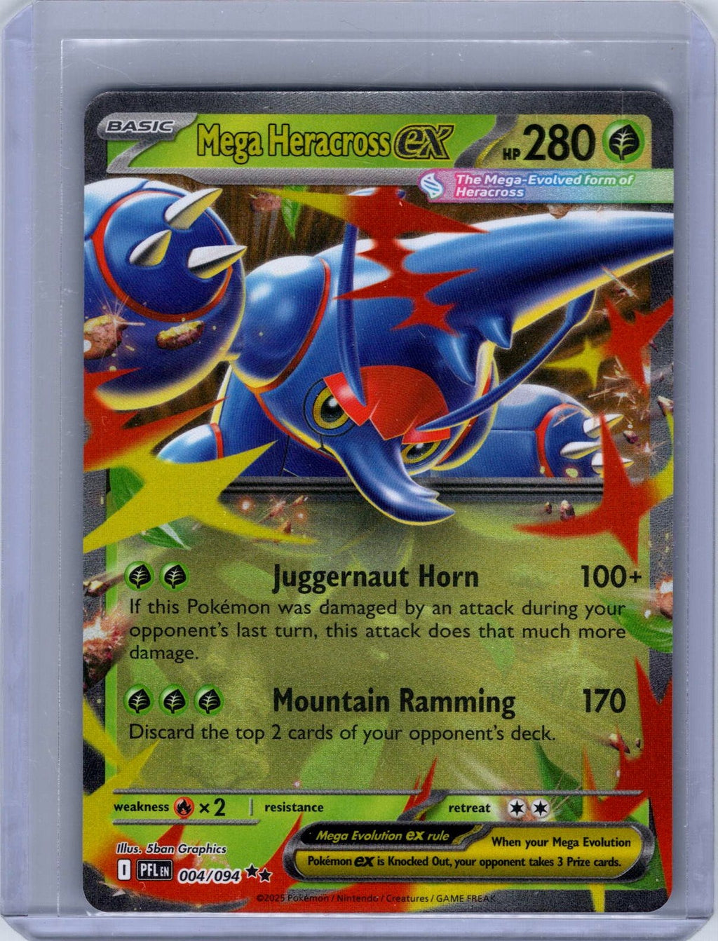 Mega Heracross ex #004/094 ME02: Phantasmal Flames Holo