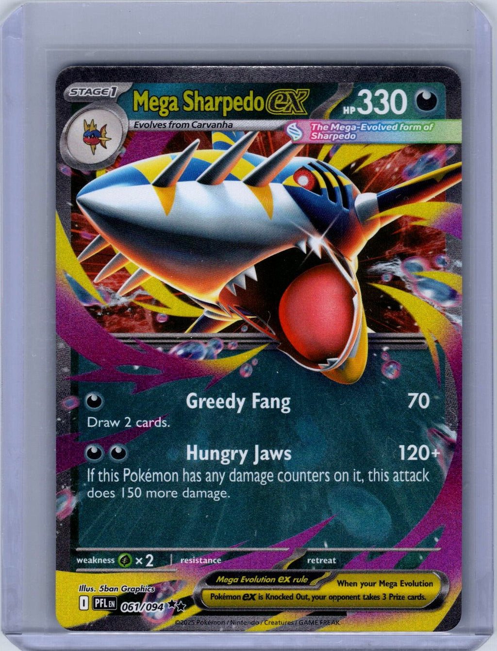 Mega Sharpedo ex #061/094 ME02: Phantasmal Flames Holo