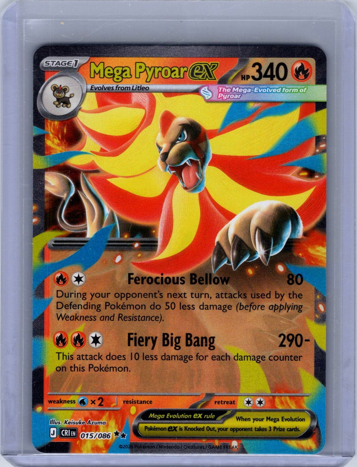Mega Pyroar ex #015/086 ME04: Chaos Rising Holo