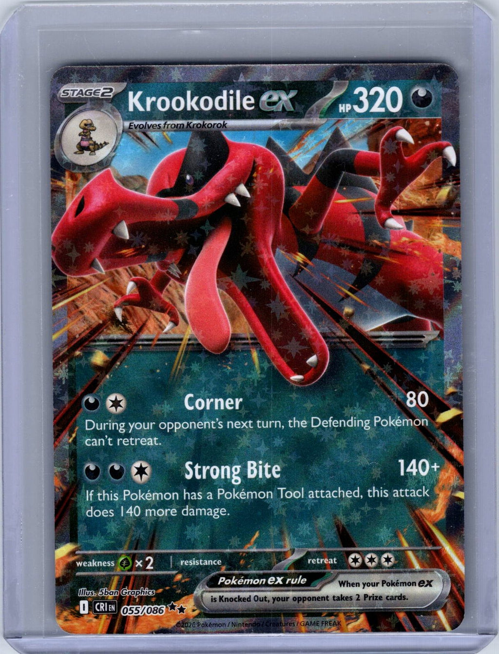 Krookodile ex #055/086 ME04: Chaos Rising Holo