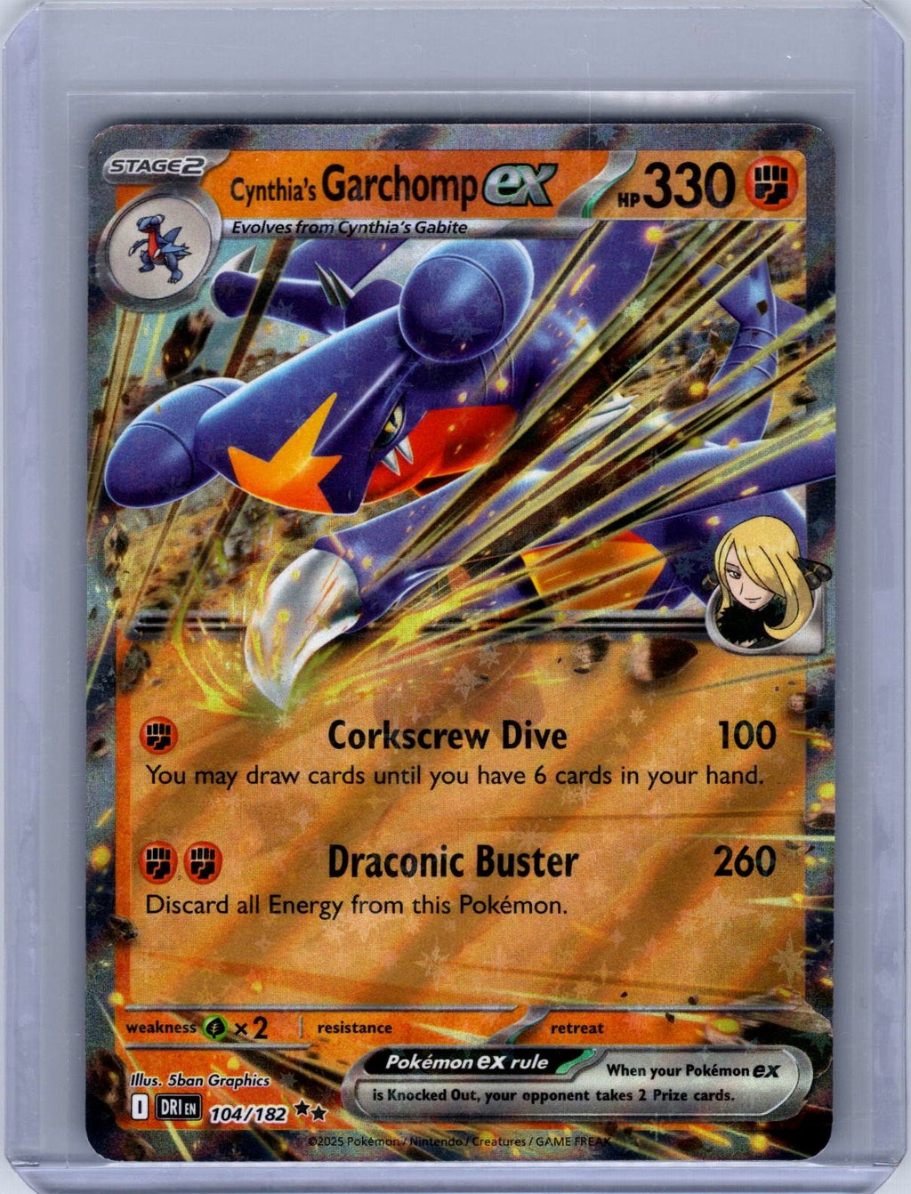 Cynthia's Garchomp ex #104/182 SV10: Destined Rivals Holo