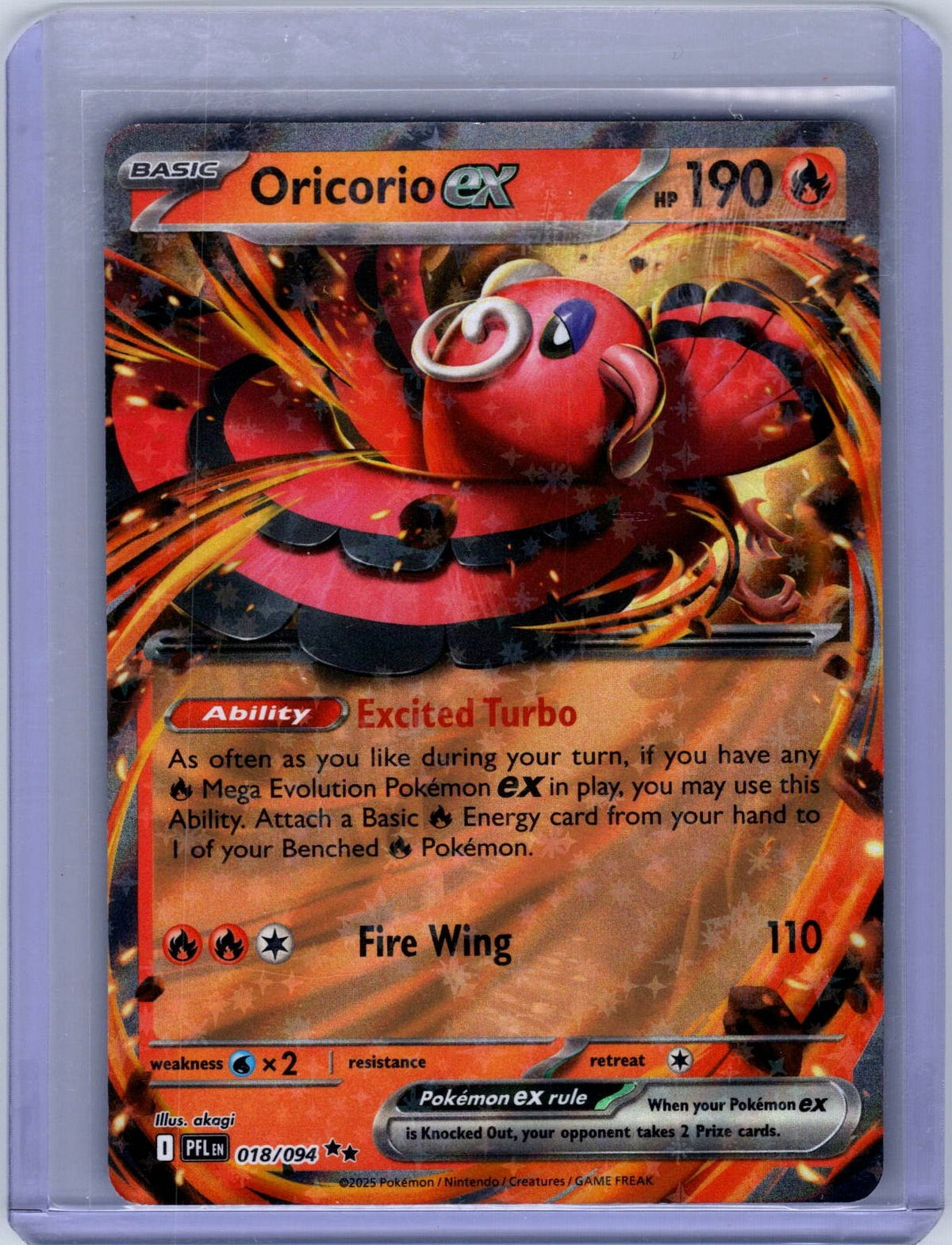 Oricorio ex #018/094 ME02: Phantasmal Flames Holo