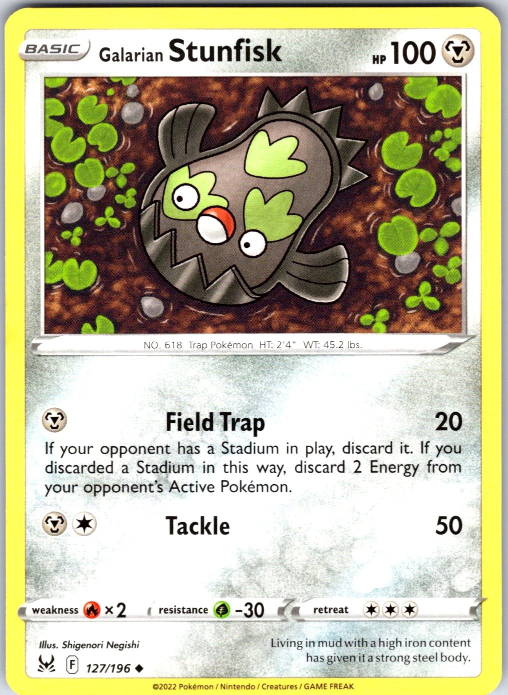 Galarian Stunfisk #127/196 SWSH11: Lost Origin Uncommon