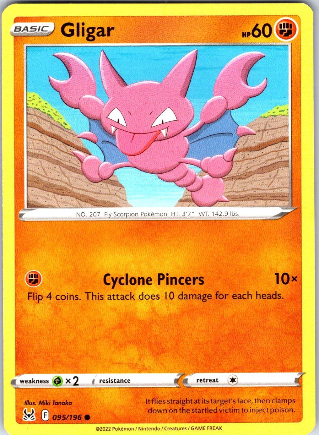 Gligar #095/196 SWSH11: Lost Origin Common