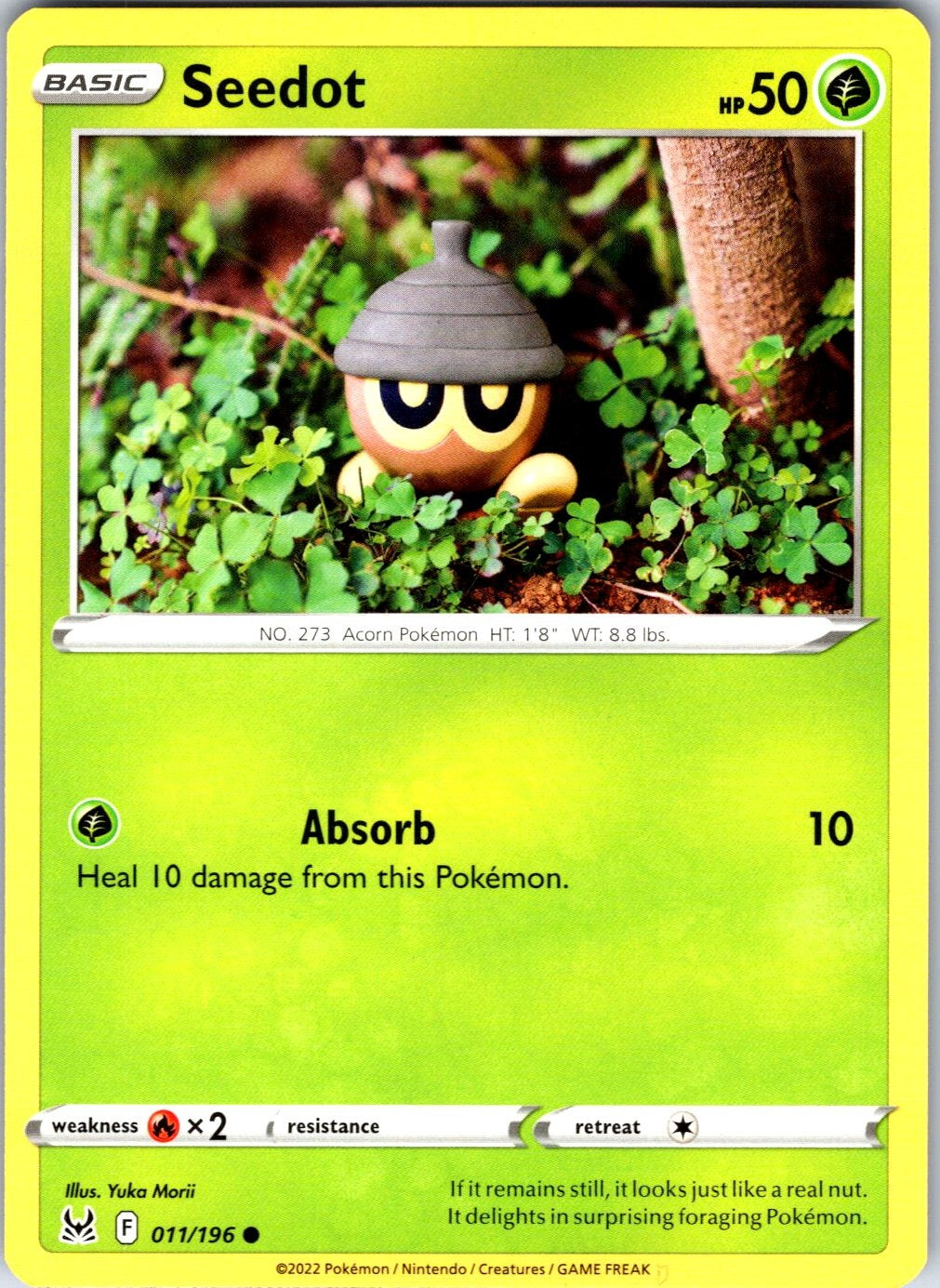 Seedot #011/196 SWSH11: Lost Origin Common
