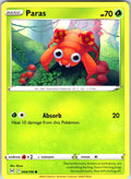 Paras #004/196 SWSH11: Lost Origin Common