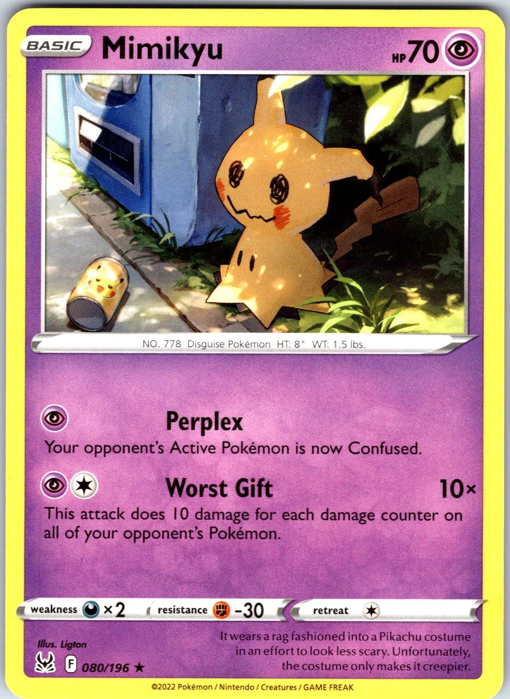 Mimikyu #080/196 SWSH11: Lost Origin Rare