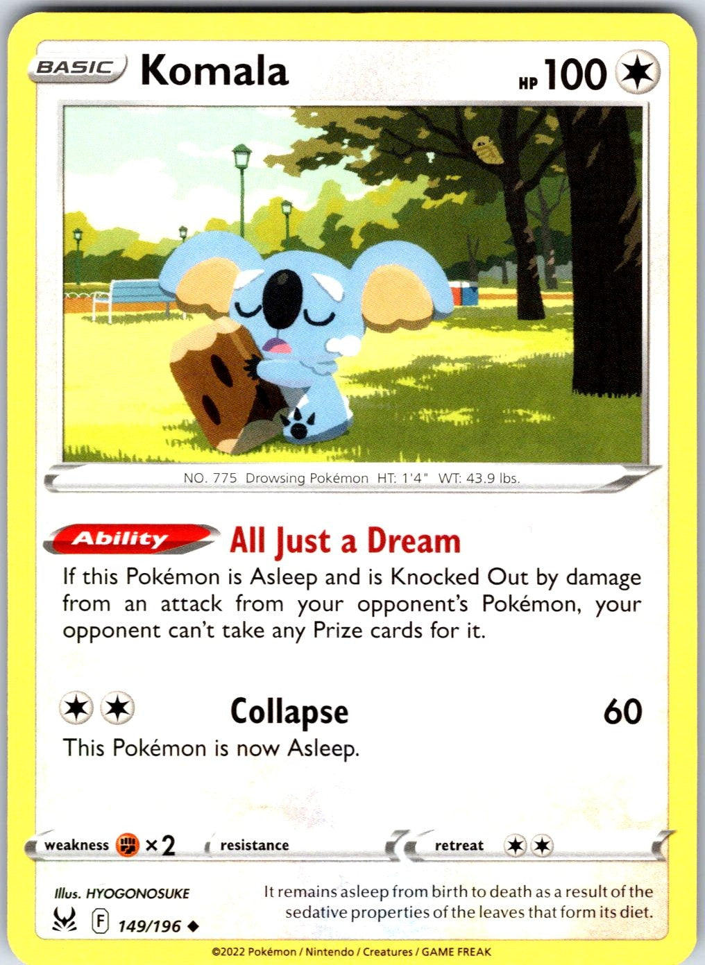 Komala #149/196 SWSH11: Lost Origin Uncommon