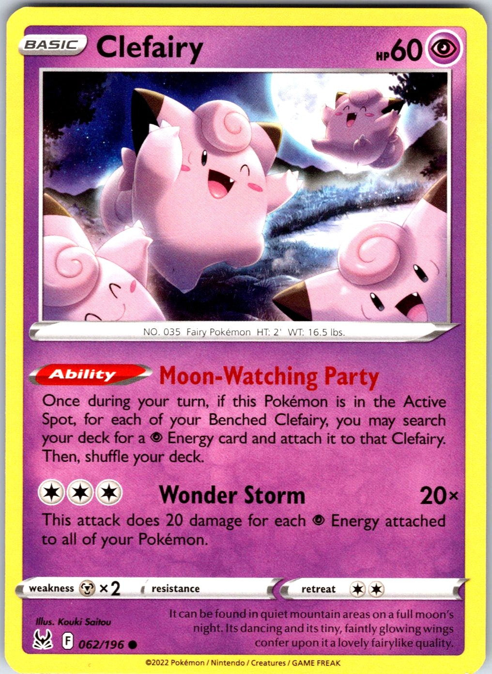 Clefairy #062/196 SWSH11: Lost Origin Common