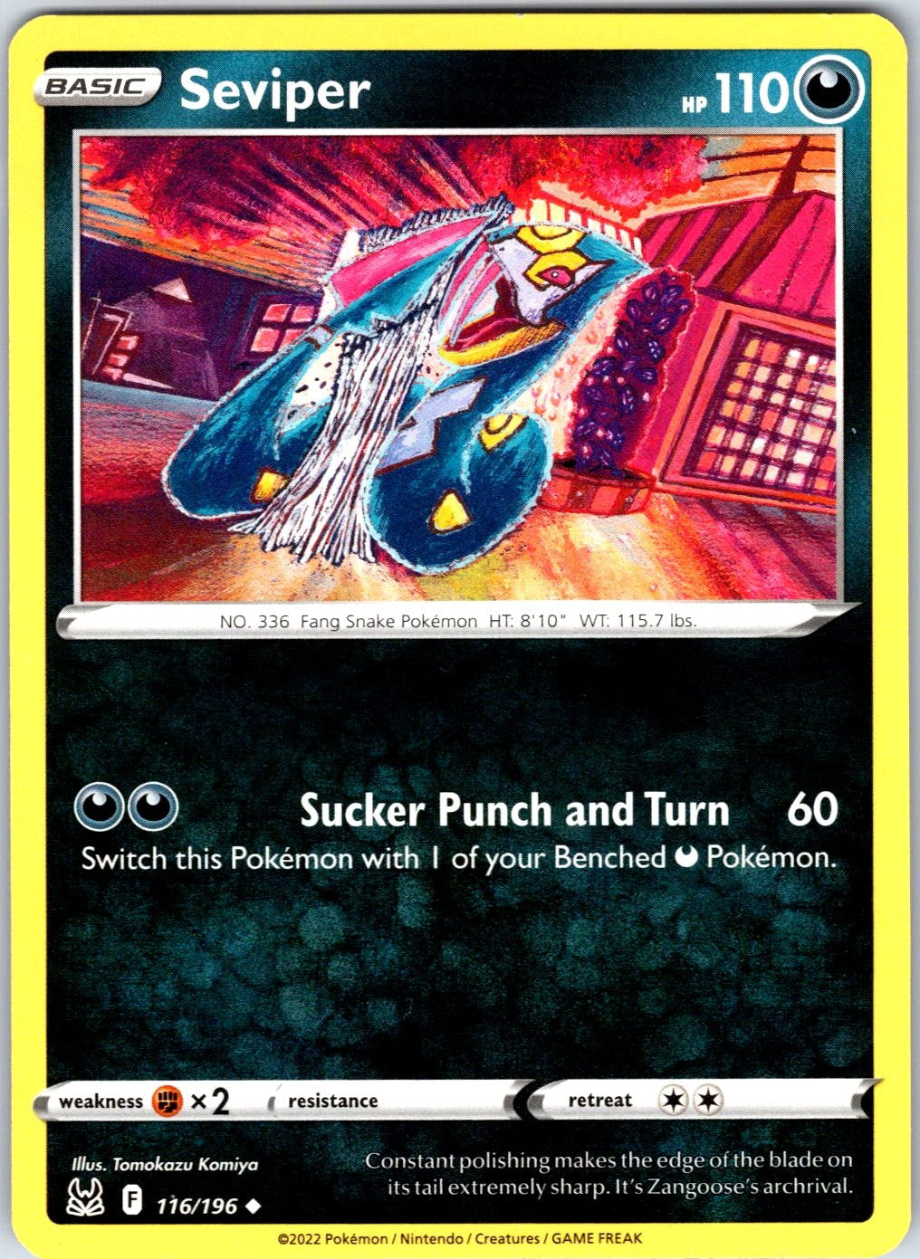 Seviper #116/196 SWSH11: Lost Origin Uncommon