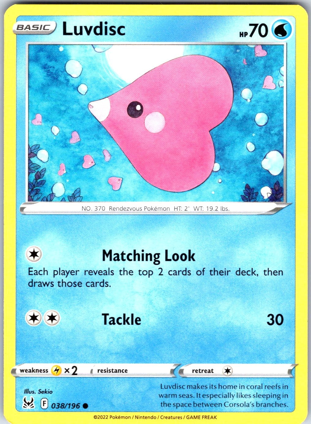 Luvdisc #038/196 SWSH11: Lost Origin Common