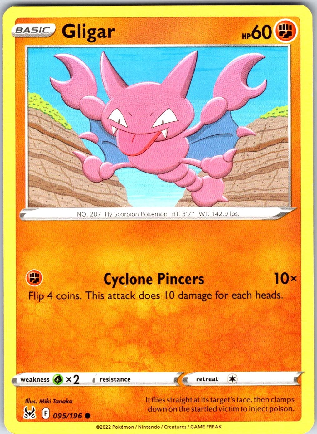 Gligar #095/196 SWSH11: Lost Origin Common
