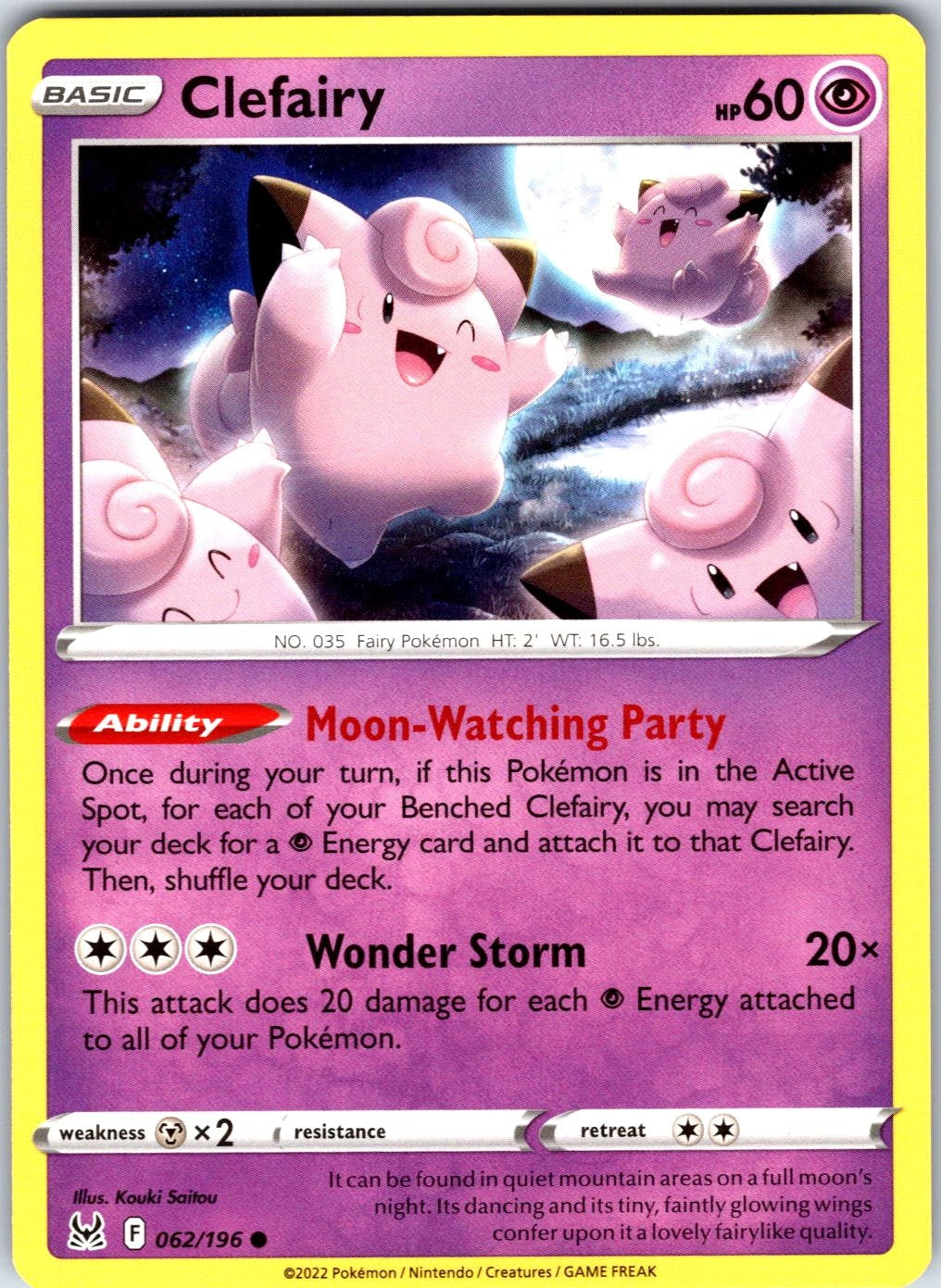 Clefairy #062/196 SWSH11: Lost Origin Common