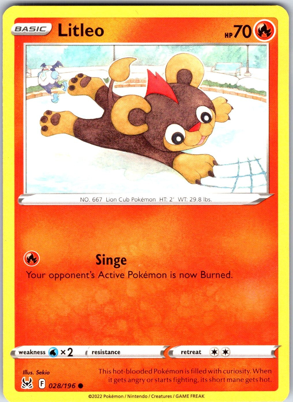 Litleo #028/196 SWSH11: Lost Origin Common