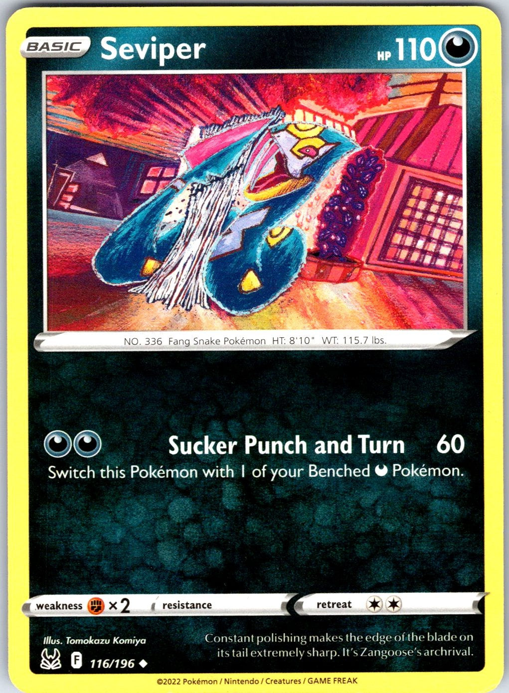 Seviper #116/196 SWSH11: Lost Origin Uncommon
