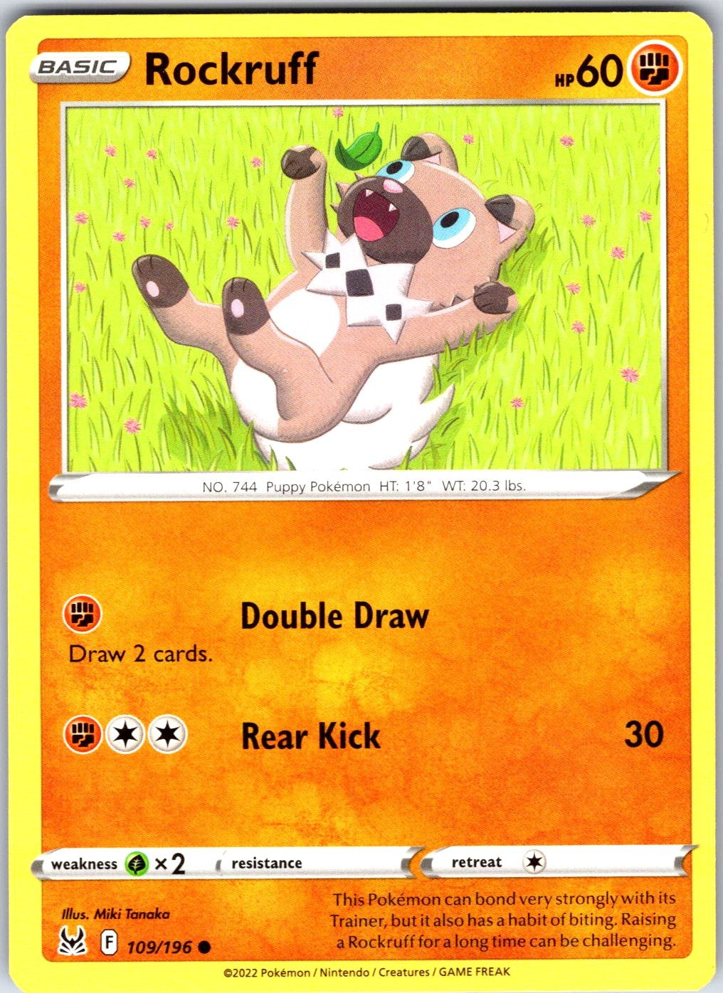 Rockruff #109/196 SWSH11: Lost Origin Common