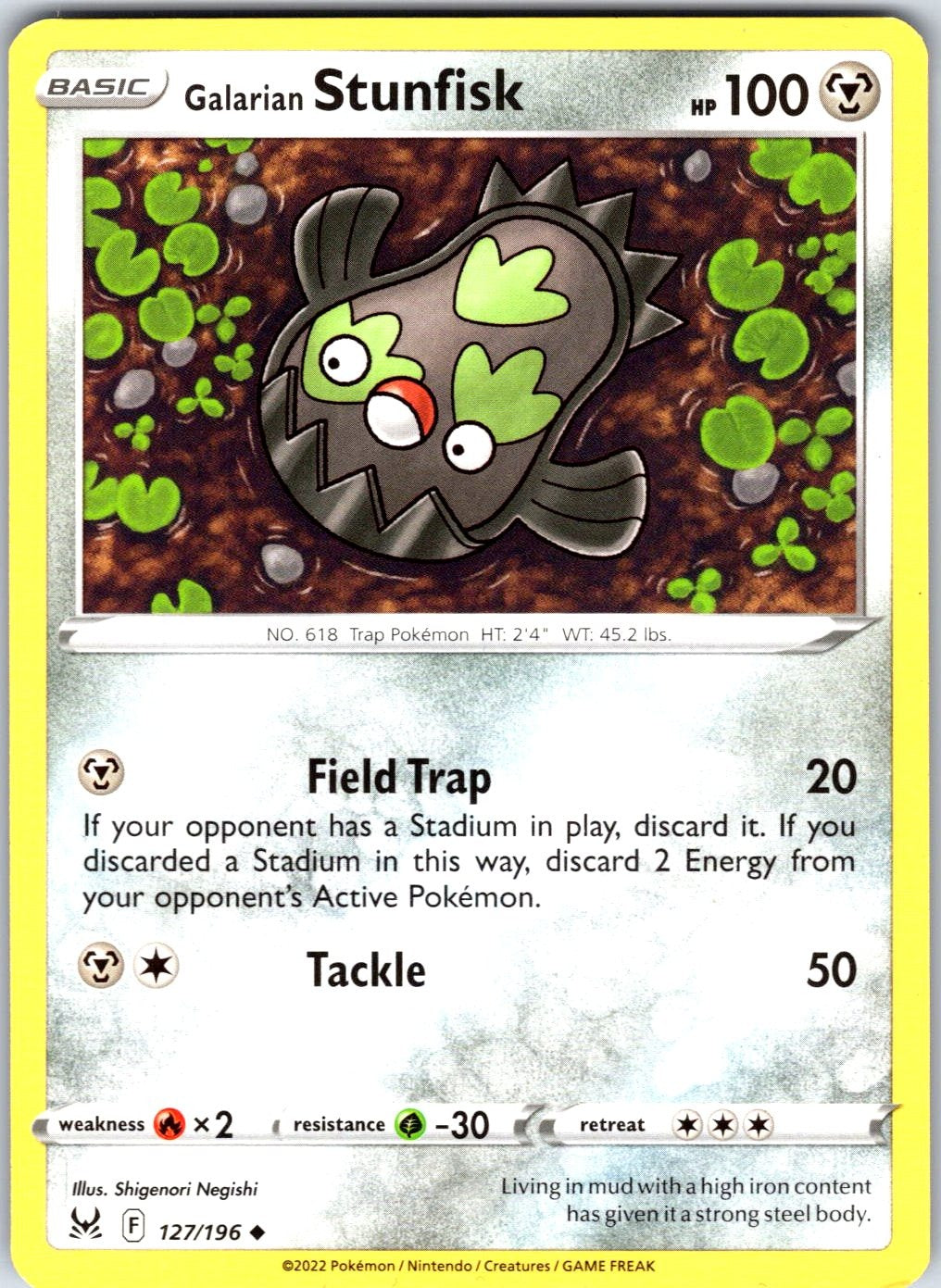 Galarian Stunfisk #127/196 SWSH11: Lost Origin Uncommon