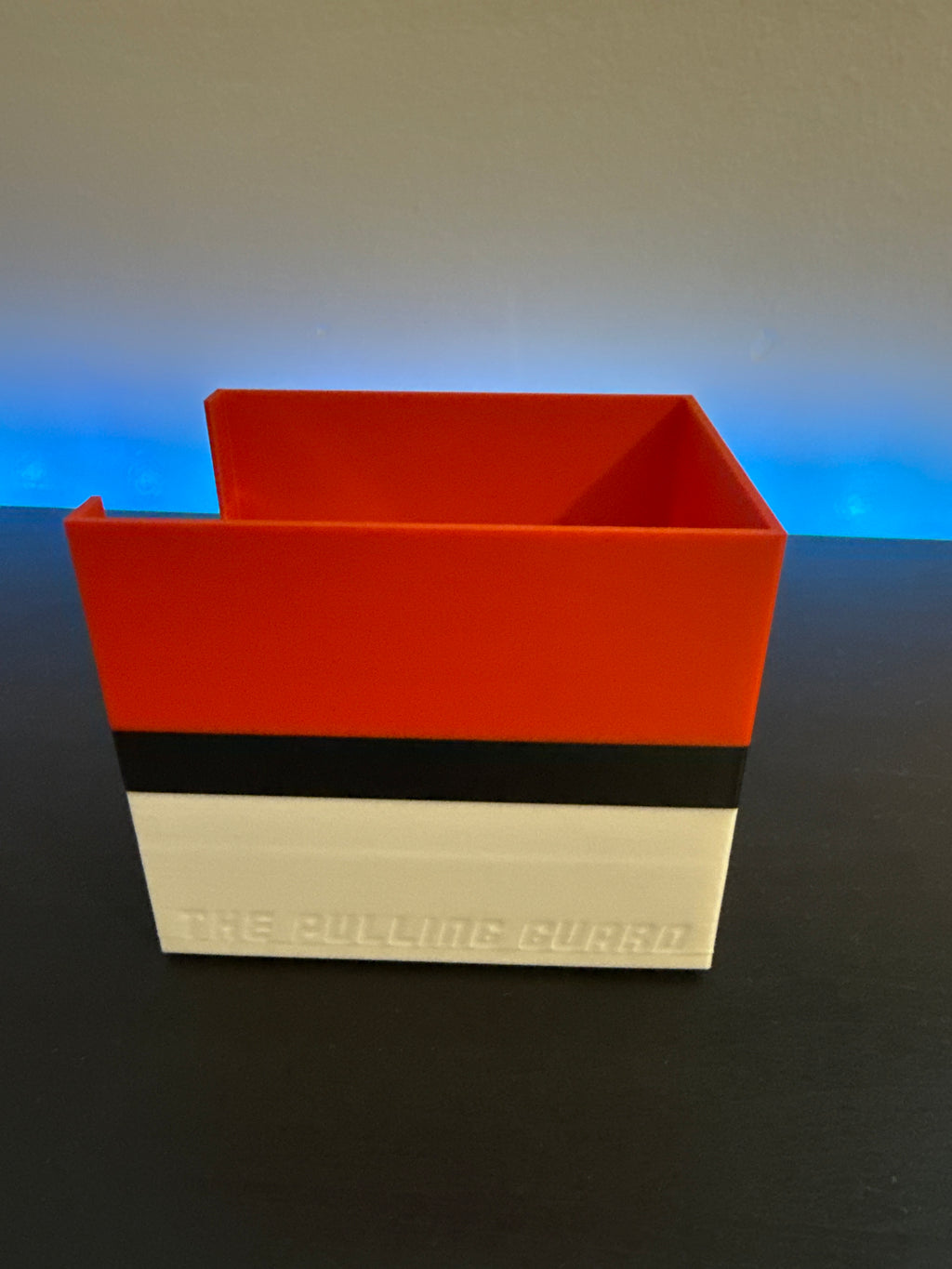 The Pulling Guard Junior - Penny Sleeve and Premium Top loader Dispenser & Organizer - Protect Your Pull! - Red & White with Black Stripe