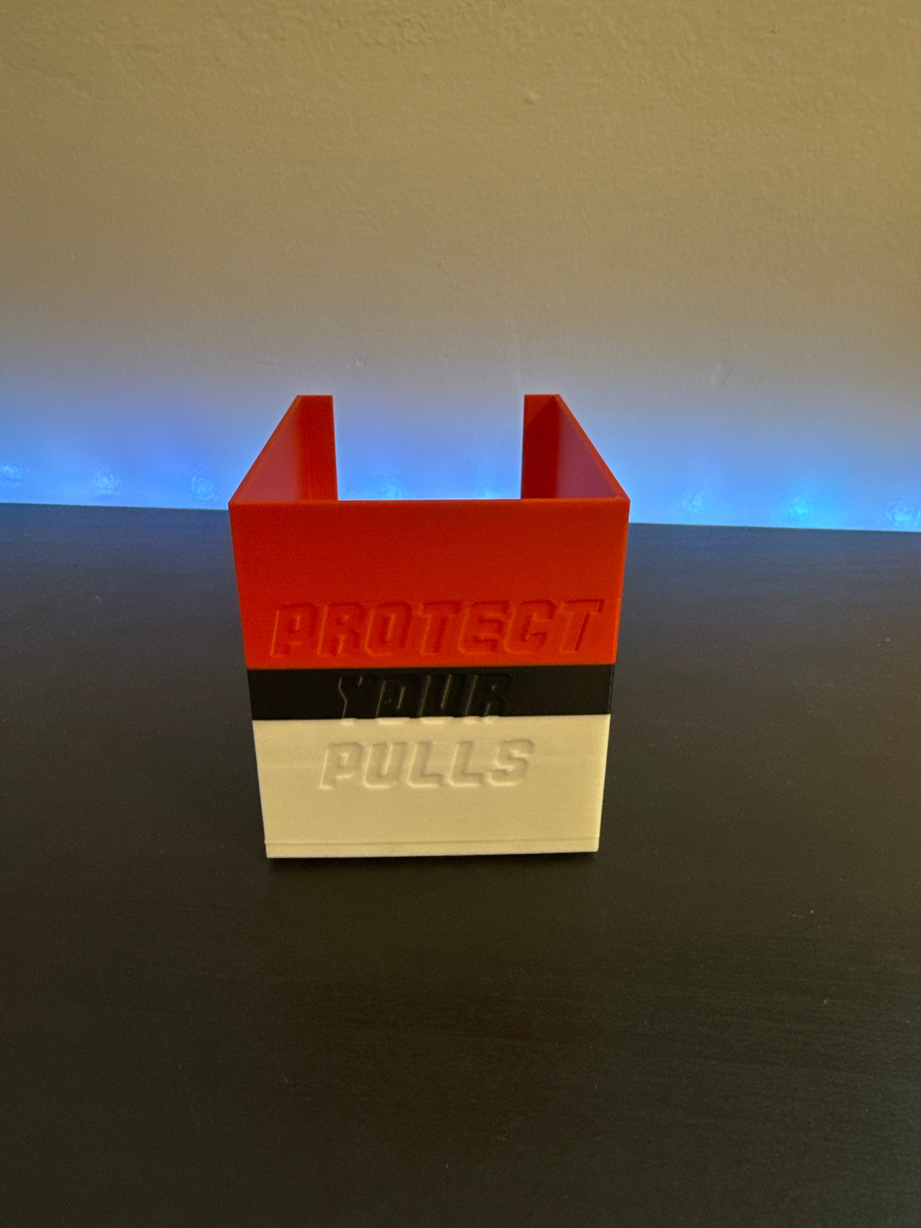 The Pulling Guard Junior - Penny Sleeve and Premium Top loader Dispenser & Organizer - Protect Your Pull! - Red & White with Black Stripe