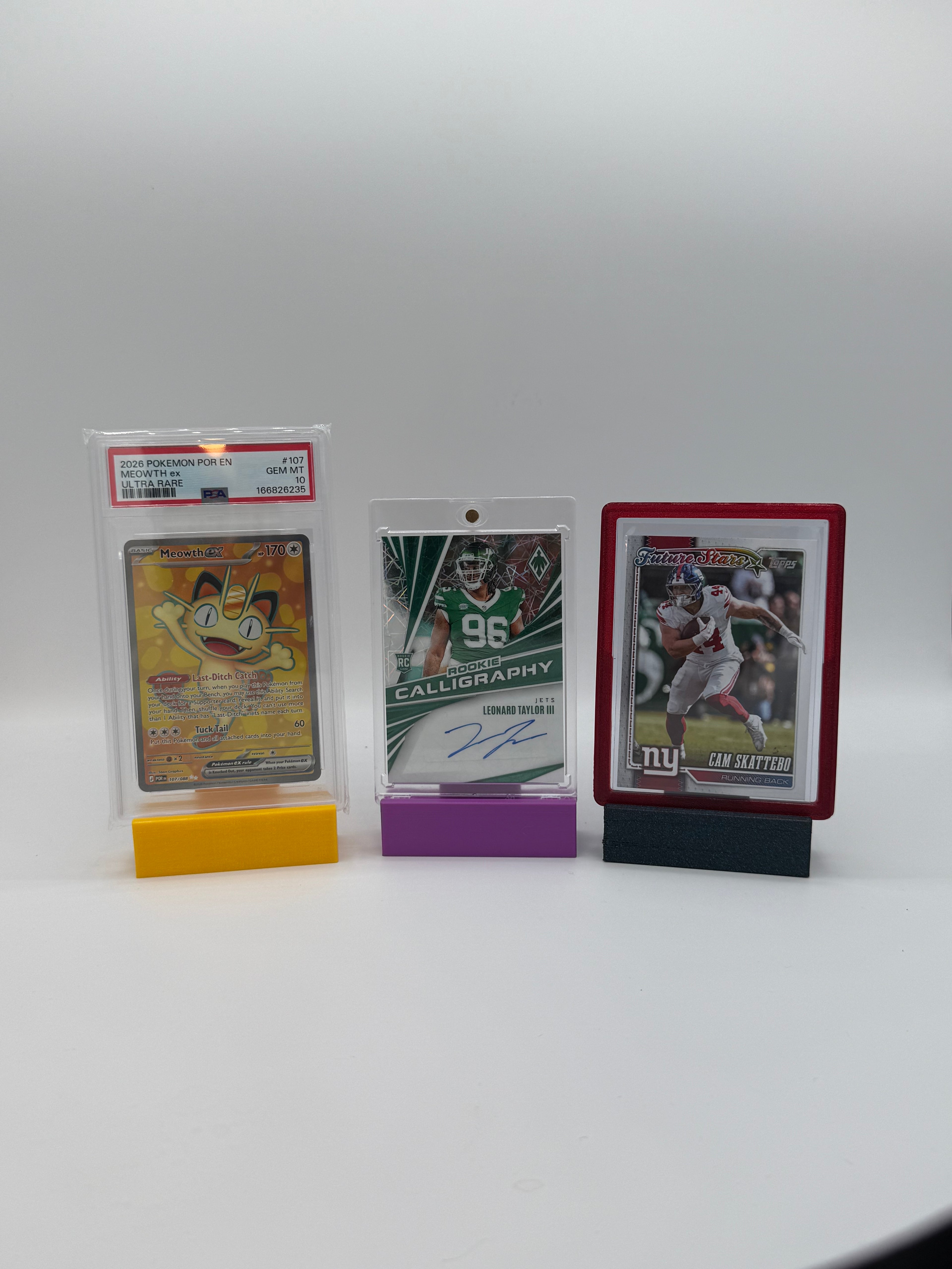 Customizable Trading Card Display Stands - Fits Raw/Graded/Toploaders and Mags