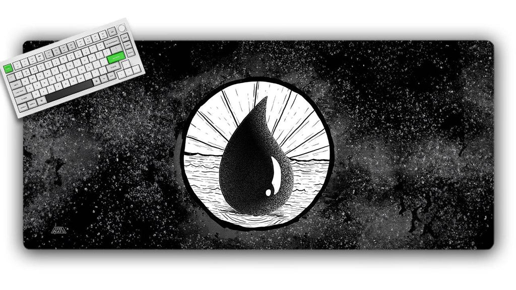 Mono Blue BW Gaming Mat