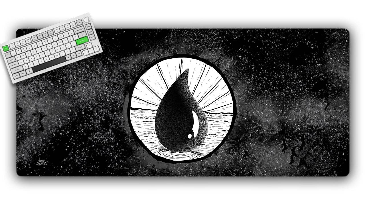 Mono Blue BW Gaming Mat