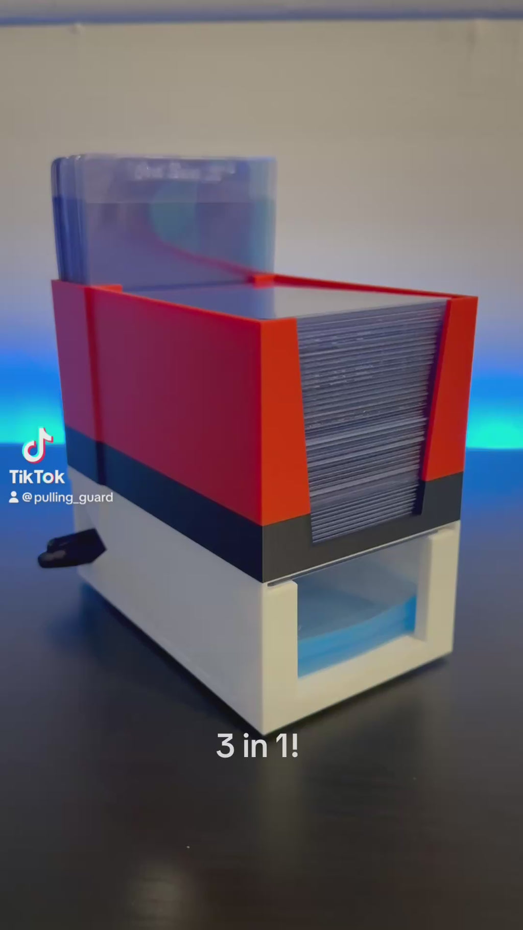 Submission Top Loader, Premium Top Loader, and Penny Sleeve Holder - Sharpie/Pen Holder - Perfect for holding PSA Submission & Card Saver 1 Top Loaders - Fits Team Bags, Magnetic Cases - Red & White with Black Stripe