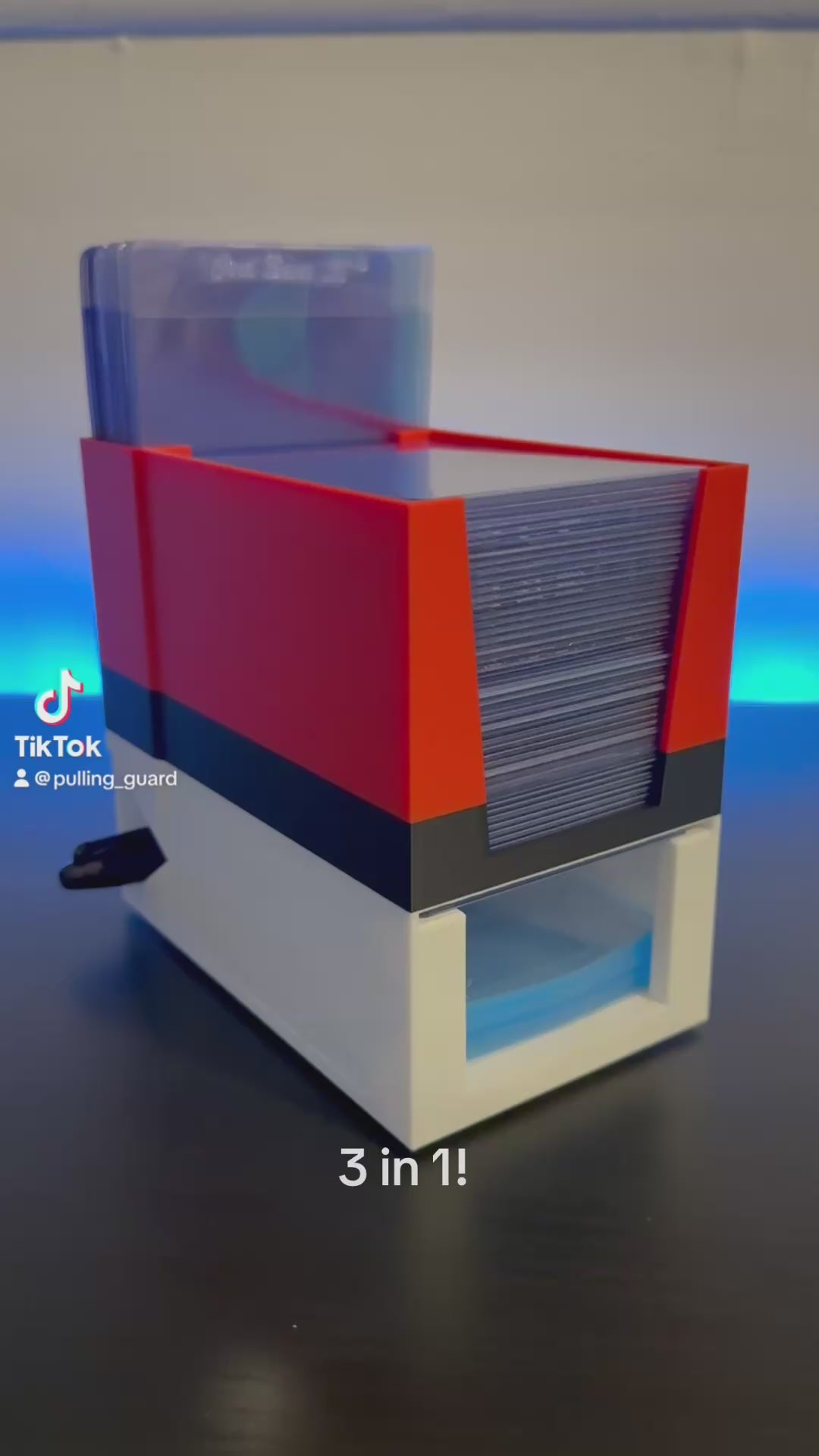 Submission Top Loader, Premium Top Loader, and Penny Sleeve Holder - Sharpie/Pen Holder - Perfect for holding PSA Submission & Card Saver 1 Top Loaders - Fits Team Bags, Magnetic Cases - Red & White with Black Stripe