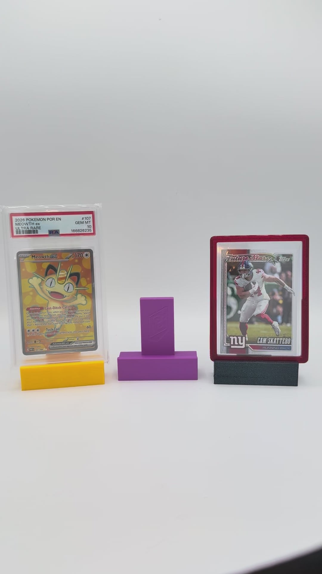 Customizable Trading Card Display Stands - Fits Raw/Graded/Toploaders and Mags