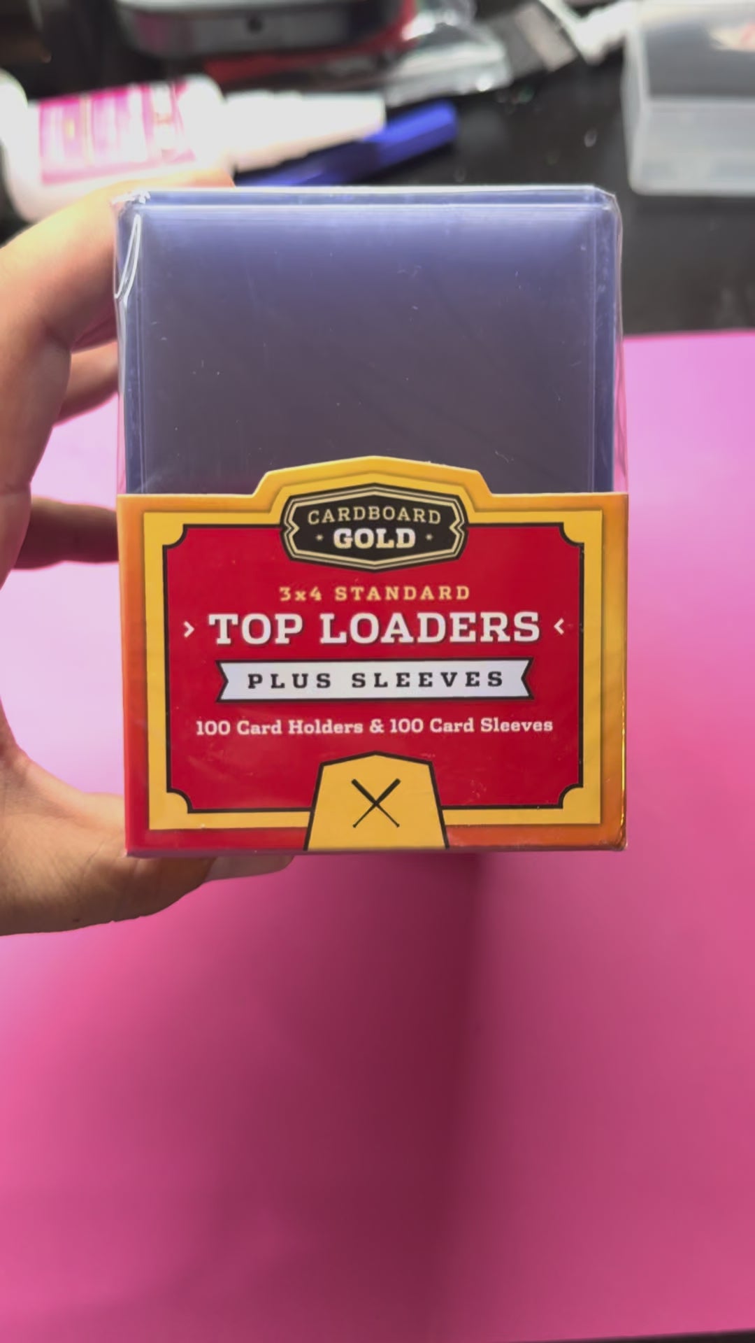 Cardboard Gold 100 Premium Top Loader & 100 Penny Sleeve Combo Pack