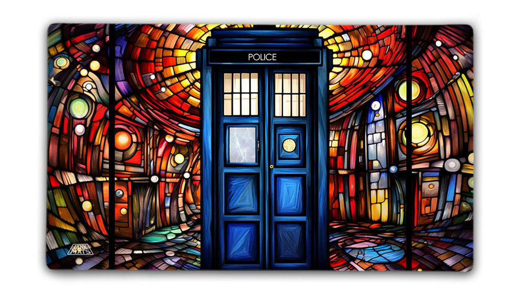 Tardis Time Travel TCG Playmat or XL Desktop