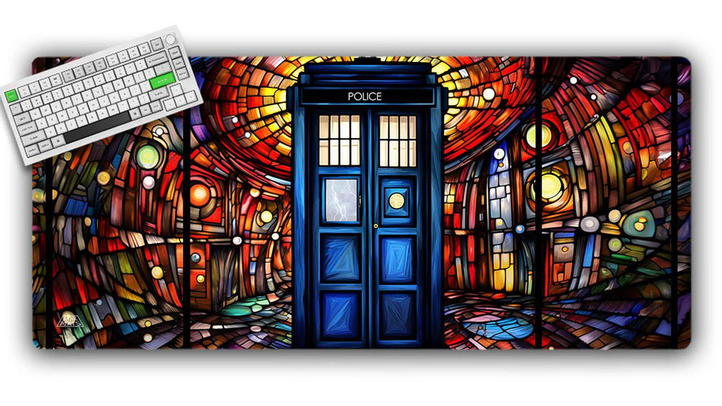 Tardis Time Travel TCG Playmat or XL Desktop